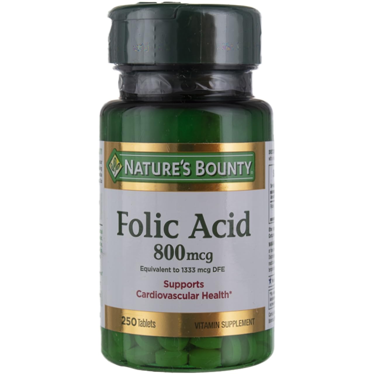 Nature's Bounty Folic Acid 800 mcg Tabs 250 ct